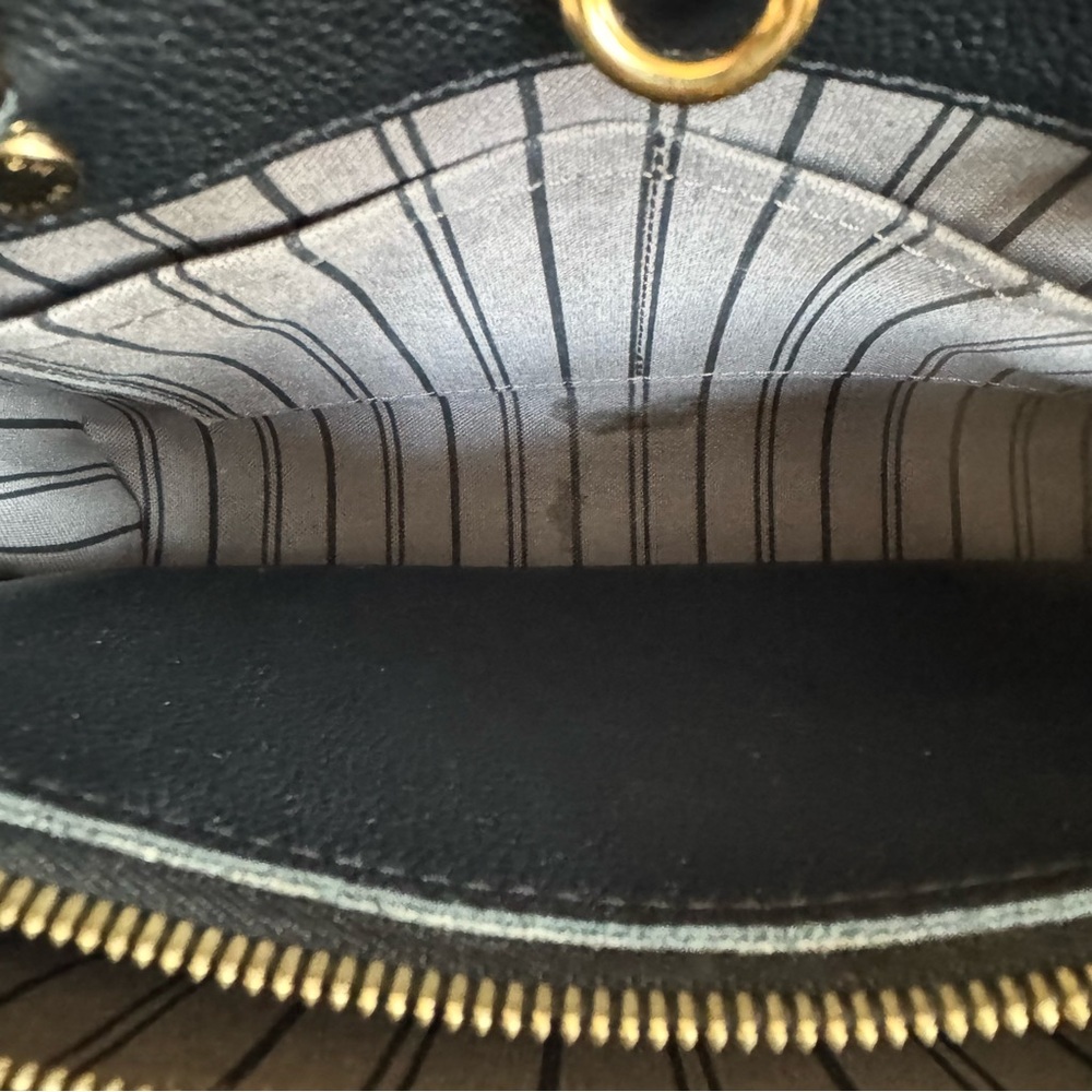 LV LOUIS VUITTON MONOGRAM BLACK EMPREINTE MONTAIGNE BB CROSSBODY. P0068 - Picture 7 of 17